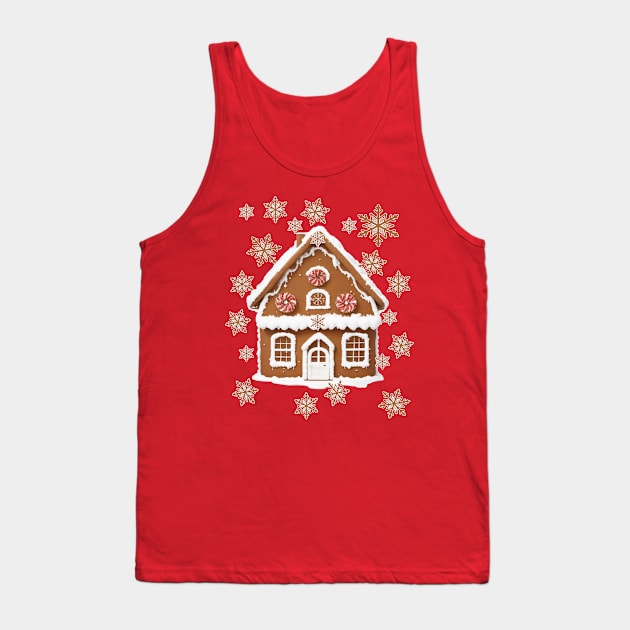 Gingerbread House Cute Snowflakes Cookies Tank Top by tamdevo1